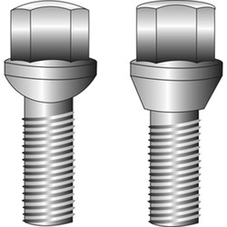 992  EXC 14X1.50 17MM HEX CONICAL SEAT CHROME LUG BOLT (2.27" / 3.62")