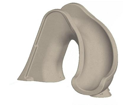 SPLASH STANDARD 4FT 2IN RIGHT HAND ROTO MOLDED DECK MOUNTED POOL SLIDE GREY