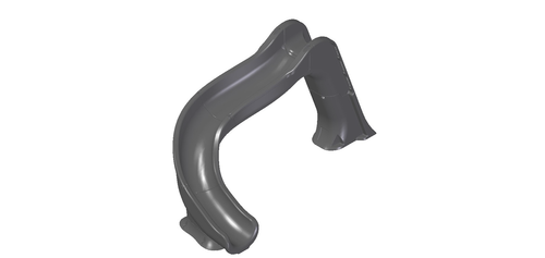 SIDEWINDER STANDARD 7FT 8IN RIGHT HAND ROTO MOLDED DECK MOUNTED POOL SLIDE SAND