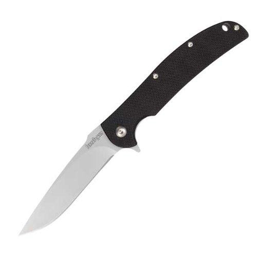 KERSKN K3410 Kershaw Chill (3410), Folding Everyday Carry Pocket Knife with 3.1 In. High-Performance 8Cr13MoV Stainless Steel Blade with Bead-Blasted Finish and Black G-10 Handle Scales, 2 oz.