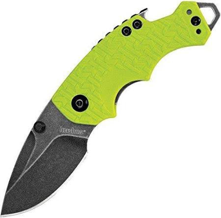 Kershaw KER-8700LIMEBW Shuffle Lime() Multifunction Pocket Knife 2.4” BlackWash Stainless Steel Blade Lime K-Texture Grip, Liner Lock, Reversible Deep-Carry Pocketclip, Screwdriver, Bottle Opener 2.8OZ