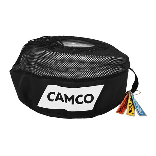 Camco CMC53097 RV UTILITY COIL BAG W/SANITATION FRESHWATER & ELECTRICAL TAGS