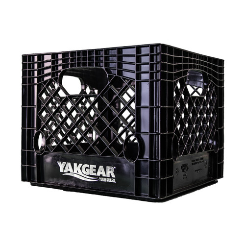 YakGear BMC13 Square Milk Crate - 13 x 13, Black