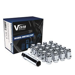 20pc Install Kit Chrome 12x1.25 Open Bulge Acorn Lug Nuts 3/4" Hex 0.85" (SD-22)