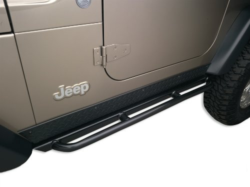 BODY ARMOR TJ4121 4x4 Black - Steel RockCrawler Side Guards for Jeep TJ (Pair)