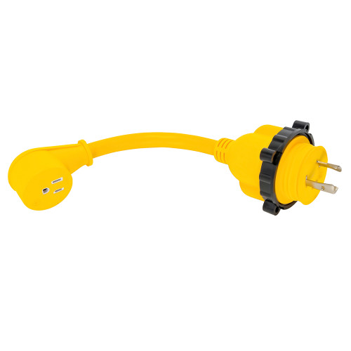 Camco 30AM/15AF Power Grip Marine 12 Dogbone - M-Locking/90F Adapter