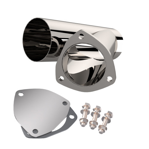 QTP 3.5in Weld-On QTEC Exhaust Cutout Y-Pipe