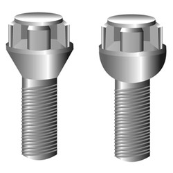 98-0371  EXC 14X1.50  CHROME SPLINE LUG BOLT (1.18" / 2.165")