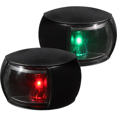 HELLA HL-980520901 '0520 Series' NaviLED Multivolt 8-28V DC 2 NM Compact Port and Starboard Navigation Light Kit with Clear Outer Lens and Black Shroud