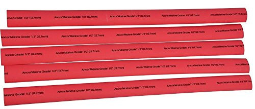 ANCOR639-305648 1/2IN RED SHRINK TUBING 48IN