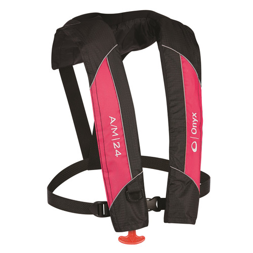 Onyx Outdoor 5347466 A/M-24 Auto/Man Inflatable Life Jacket-Pink
