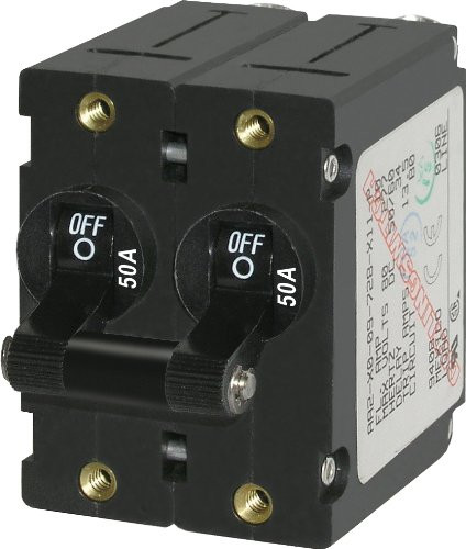 BLUE SEA SYSTEMS661-7241 DOUBLE POLE BREAKER BLK