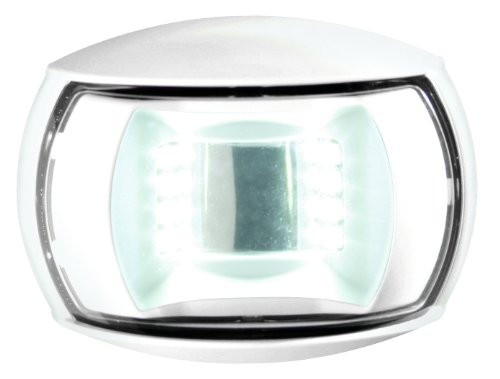 HELLA HL-980520511 '0520 Series' NaviLED Multivolt White 8-28V DC 2 NM Compact Stern Navigation Light with Clear Lens and White Shroud