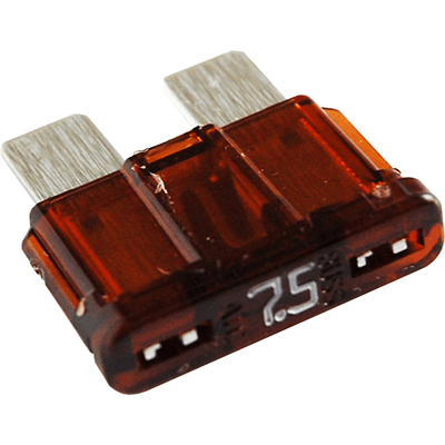 BLUE SEA SYSTEMS 6033491 Fuse, ATC/ATO, Blade (Auto), 7.5A, 2Pk
