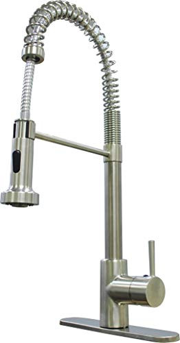 AMER BRASS SP5000NA COILED SPR FAUCET  SGLE BRSH NCKEL
