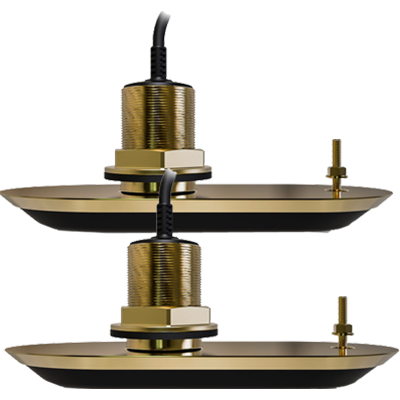 RAYMARINE RAY-T70318 Xdcr, 3D Bronze Thru-Hull, 12 Deg, Pair