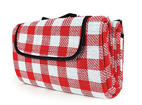 CAMCO RV 42801 PICNIC BLANKET RED/WHT 51X59