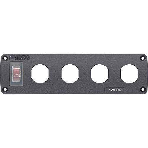 BLUE SEA SYSTEMS661-4369 PNL ACC H2O 4 SOCKET BLANK