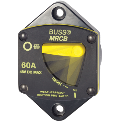 BLUE SEA SYSTEMS BS-7040 Breaker, 187, Panel Mnt DC 60A