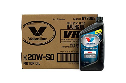 VALVOLINE 679082 VR1 SYNTH RACING 20W50 6 1QT CASE