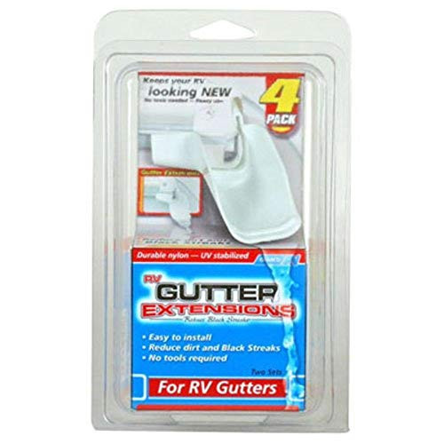 CAMCO RV 42123 WHITE GUTTER EXTENSIONS 4/PK