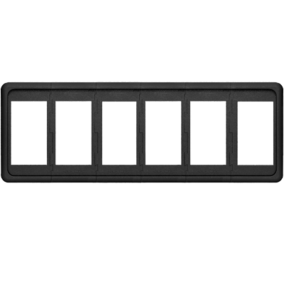 BLUE SEA SYSTEMS BS-8260 Contura Panel, 6 Position, Black