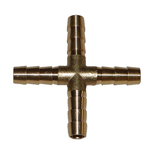 HELIX RACING PRODUCTS521-0533450 HOSE SPLICER BRASS 5/16 4WAY