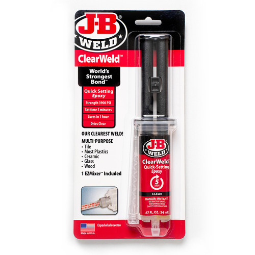 JB CLEARWELD EPOXY .47OZ
