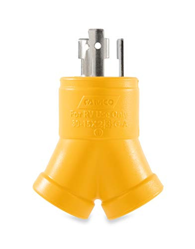 CAMCO RV 55433 30M/2X15F AMP 3 PRONG GEN ADPT
