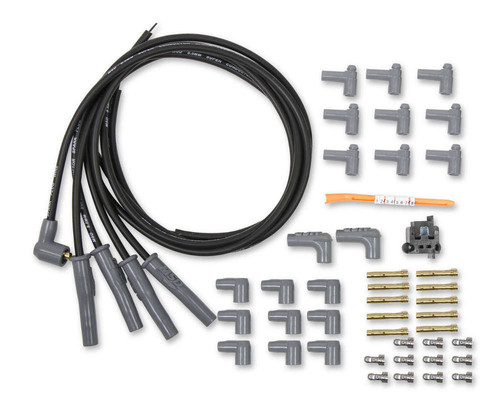 MSD Ignition MSD31153 WIRE SET BLACK 4CYL M/A PLUG SOCKT/HEI