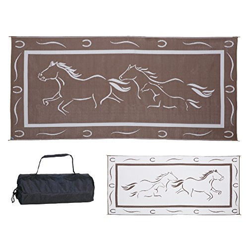 MINGS MARK INC672-GH8187 MAT-HORSES 8X18 BROWN-WHITE
