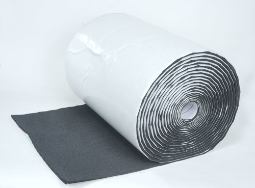 1 ROLL OF 24 IN X 50 FT 1/2 IN SILENCER W/PRES SENS ADHESIVE. TOTAL 100 SQFT.