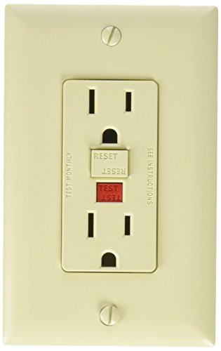 RV DESIGNER350-S803 GFCI OUTLET-DUAL W/CVR IVORY