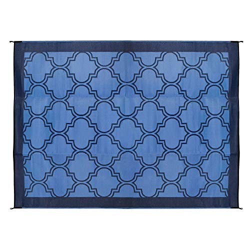 CAMCO RV 42876 OUTDOOR MAT 6X9 BLUE/BLUE