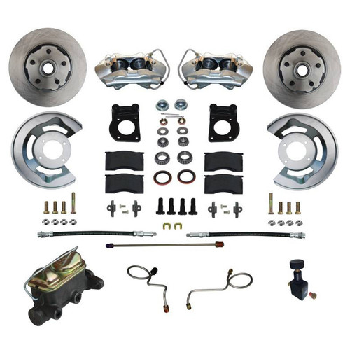 Leed Brakes LEEFC0002-405 MANUAL FRONT KIT WITH PLAIN ROTORS AND ZINC PLATED CALIPERS