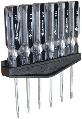WILMAR WLMW80006 Performance Tool (W80006) 6-Piece Professional Star Driver Set with Rack