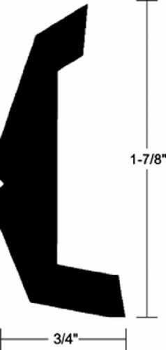 TACO METALS236-V213670BKA20D1 RIGID VINYL RUB RAIL 20BLACK