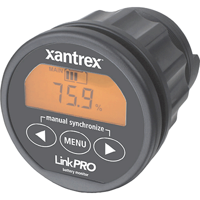Xantrex XAN-84-2031-00 LinkPRO Battery Monitor Displays voltage, current, consumed amphours and remaining battery capacity Stores a wide range of history events in internal memory