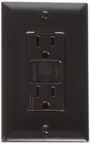 RV DESIGNER350-S805 GFCI OUTLET-DUAL W/CVR BRN