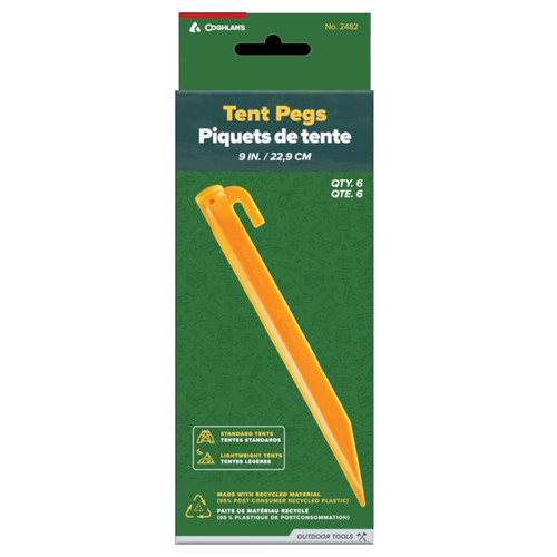 TENT PEGS - 9' - 6 PACK