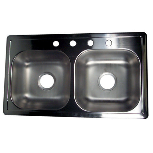 LaSalle Bristol 13TGS331964 Stainless Steel Double Sink - 4 Hole