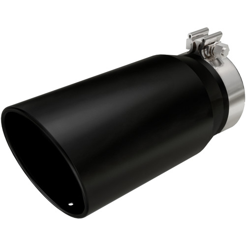 Magnaflow mag35239 MagnaFlow Tip Stainless Black Coated Single Wall Round Single Outlet 6in Dia 5in Inlet 13in L