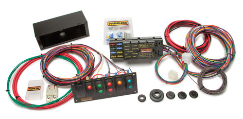 Painless Performance PAN50005 HRNS 8CIR RACE W/6SWITCH PNL