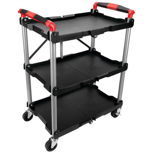 FOLDING TOOL CART 3 SHELF