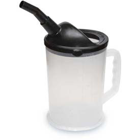 Wirthco Engineering B638662 Funnel King & #174 Heavy-Duty 155 oz. Graduated Measuring Container w/ 4" Black Spout -