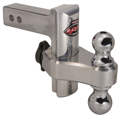 Trimax 4010227 RP 6" Aluminum Adjustable Hitch with Dual Hitch Ball and Receiver Adjustment Pin