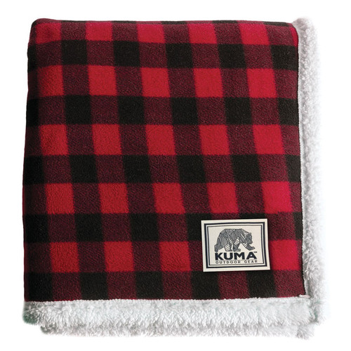 KUMA KM-LIST-LG-RB Lumberjack Sherpa Throw - 60 x 70, Red Plaid