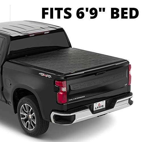 LEER 610320 SR250 | Fits 2020 + GM Chevy Silverado/GMC Sierra Heavy Duty with 6.9 FT Bed | Low-Profile, Easy On/Off, Hard Tri-Fold Truck Bed Tonneau Cover |