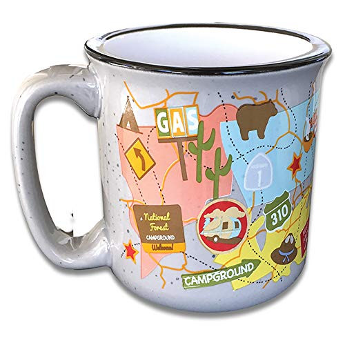 CAMP CASUAL925-CC004TMG THE MUG-TRAVEL MAP