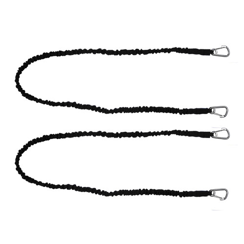 Extreme Max 3006.2894 BoatTector High-Strength Line Snubber & Storage Bungee, Value 2-Pack - 60 with Medium Hooks, Black